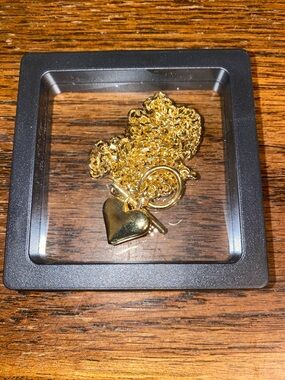 Gold-plated Heart Toggle Necklace